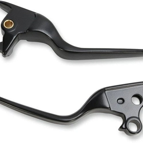 DS Smooth Wide Blade Lever Set Black #0610-1683 Harley Davidson