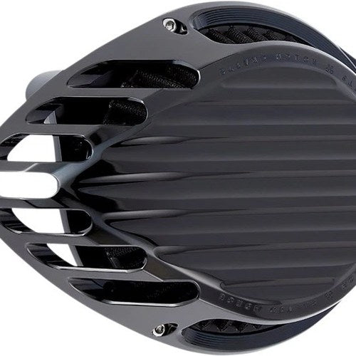 Rough Crafts Finned Air Cleaner Black #RC-600-002 Harley Davidson