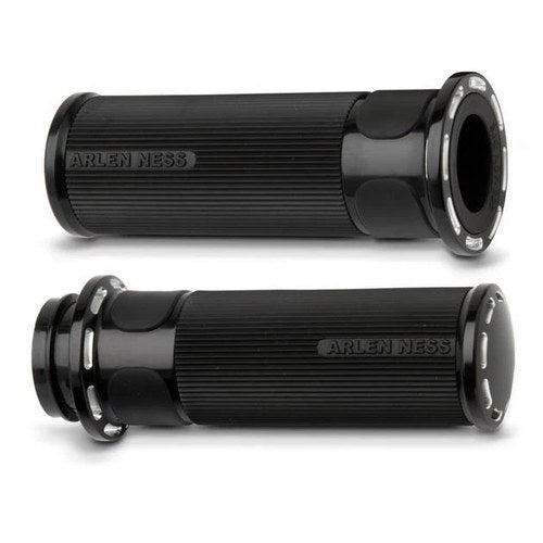 Arlen Ness Slot Track Fusion Grips Black #07-301 Harley Davidson