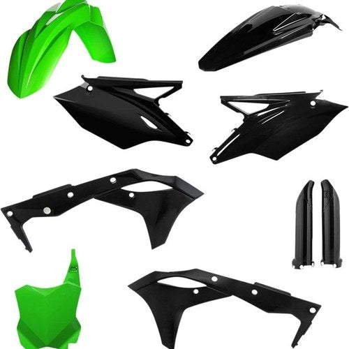 Acerbis Full Plastics Kit Green/Black 2685821089 for Kawasaki KX250F