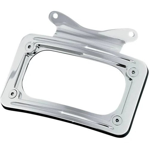 Kuryakyn Curved License Plate Frame Chrome #3157 Harley Davidson