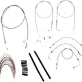 Burly Handlebar Cable/Line Kit for 16" Ape Hangers w/o Cruise Stainless B30-1086