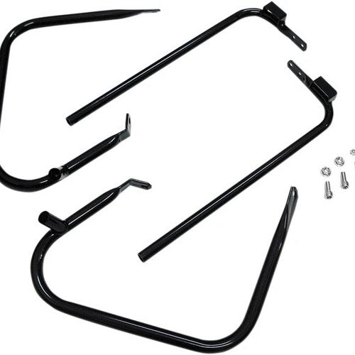 Drag Specialties Saddlebag Support Kit with Guards Black #211974 Harley Davidson