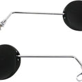 Emgo Universal Clamp-On Mirror Set Round 7/8" Black