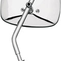 Emgo Screw-In 8mm Plain Face Mirror Short Stem Chrome Tinted Harley-Davidson