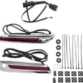Ciro LED Lighted Saddlebag Hinge Covers Chrome Red Lens #40170 Harley Davidson