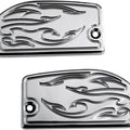 Baron Master Cylinder Covers Flame Chrome #BA-7629-03 for Yamaha