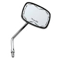 Emgo Scrolled Face Mirror Rectangular Left 10mm Chrome Fits Yamaha