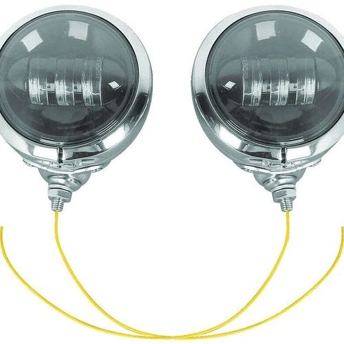 Letric Lighting LED Passing Lamps without Brackets Black/Chrome LLC-PL-BC