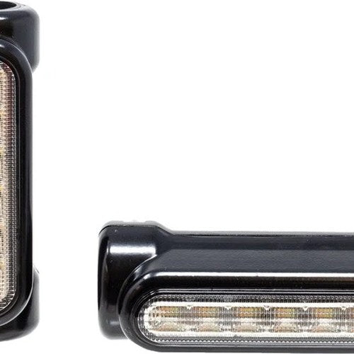 Letric Lighting Engine Guard Mount LED Lights for 1.25" Frames Black White/Amber