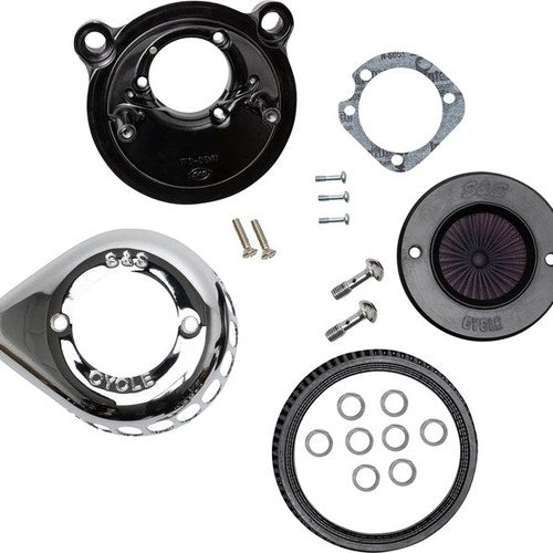 S&S Stealth Air Stinger Teardrop Air Cleaner Kit Chrome 170-0725A