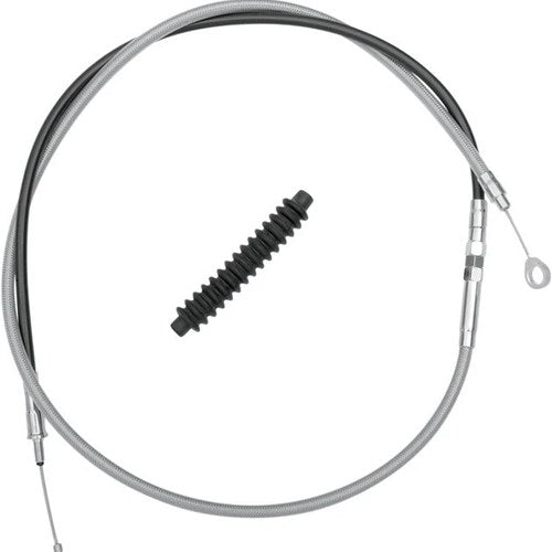 Drag Specialties Braided Clutch Cable 66-11/16" Clear Coated #211872