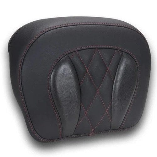 Mustang Deluxe Chopped Tour-Pak Backrest Pad Diamond Dark Cherry Stitch #88440DC