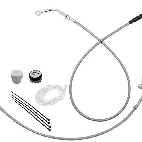 Fat Baggers EZ Install Cable Kit for 18" Ape Bars Stainless/Chrome #119918-C