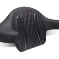 Mustang Deluxe King Tour Pak Backrest Diamond Dark Cherry Stitch #88430DC