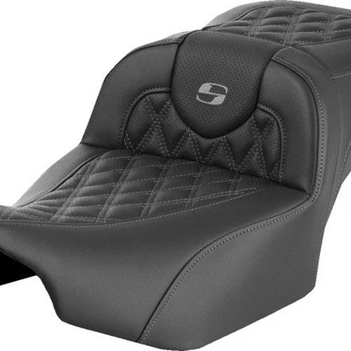 Saddlemen RoadSofa LS Ext. Reach Seat Gray Stitch #285022 Harley Davidson