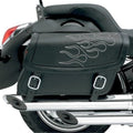 Saddlemen Highwayman Throw Over Tattoo Slant Saddlebags Jumbo Silver Stitch