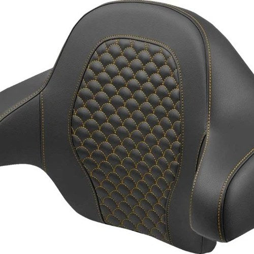 Saddlemen DS King TourPak Backrest Pad Gold Stitch #814-07-15507 Harley Davidson