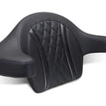 Mustang Deluxe King Tour Pak Backrest Diamond Sky Blue Stitch #88430SB