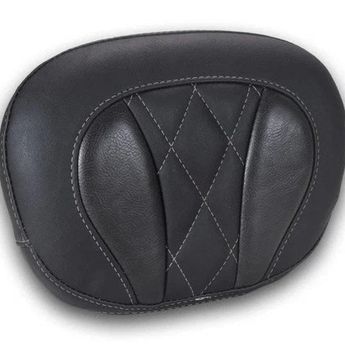 Mustang Deluxe Touring Sissy Bar Pad Diamond Gunmetal Stitch 12" x 9" #88450GM