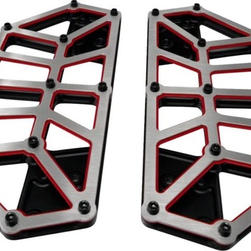 Kodlin Nxl Driver Floorboards Black/Silver/Red #K73253-RL Harley Davidson