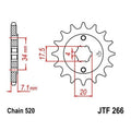 JT Front Sprocket 520 13T fits Honda CR125R Elsinore 1979-1982
