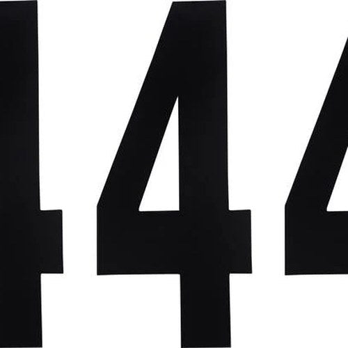 Factory Effex 8" Standard Numbers #4 Black 3-Pack
