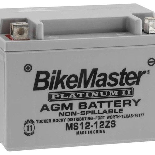 BikeMaster Agm Platinum II Battery #MS12-12ZS fits Honda/Yamaha/BMW