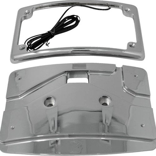 Kodlin Curved LED License Plate Kit Chrome KUS20103 Harley Davidson