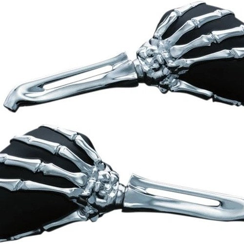 Kuryakyn Skeleton Hand Mirrors Chrome