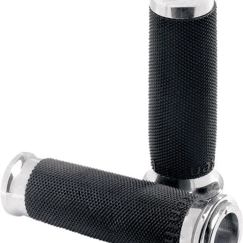Performance Machine Contour Renthal Wrapped Grips Chrome #0063-2020-CH