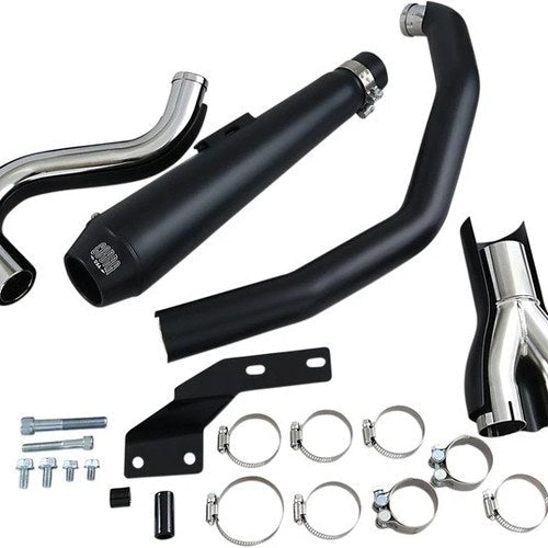 Cobra El Diablo 4" 2-into-1 Full Exhaust System Black #6485B Harley Davidson