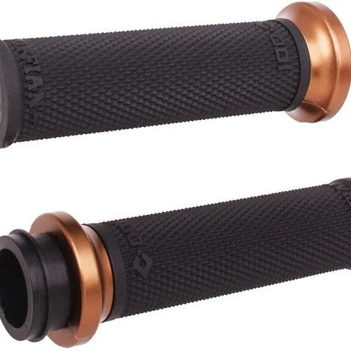 Odi Ruffian Lock-On Grips 1" Black/Bronze Indian Chief/Chieftain/Roadmaster