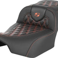 Saddlemen RoadSofa LS/CF Ext. Reach Seat Orange Stitch #284997 Harley Davidson
