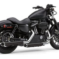 Cobra 3" Slip-On Mufflers Black with Chrome Tips #6030RB Harley Davidson