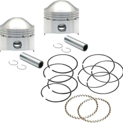 S&S 80" Piston Set 3-1/2" +.030" 8:1 Harley-Davidson Shovelhead 1979-1984