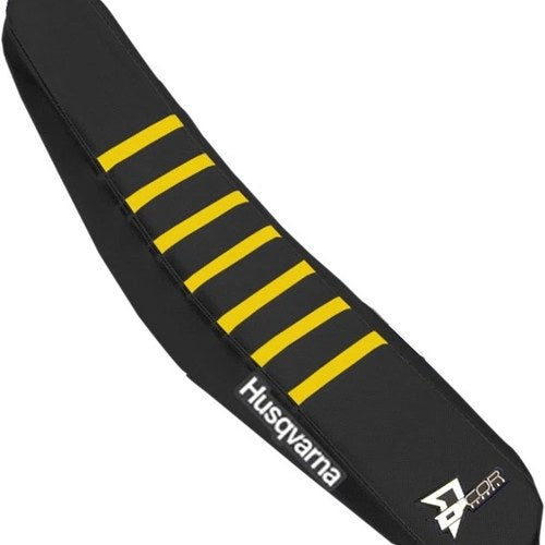 Dcor Ribbed Seat Cover Black/Black/Yellow Husqvarna TC 250/FC 250/FC 350/FC 450