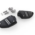Ciro Twin Rail Footpegs with Adapters Male-Mount Black