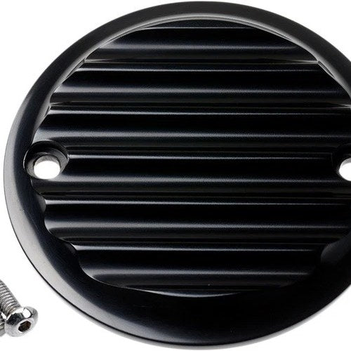 Joker Machine Finned Point Cover 2-Hole Black #02-98-1 Harley Davidson