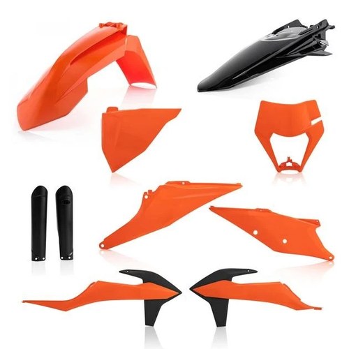 Acerbis Full Plastics Kit 20 Black/Orange KTM 500 EXC-F/350 EXC-F/500 XCF-W