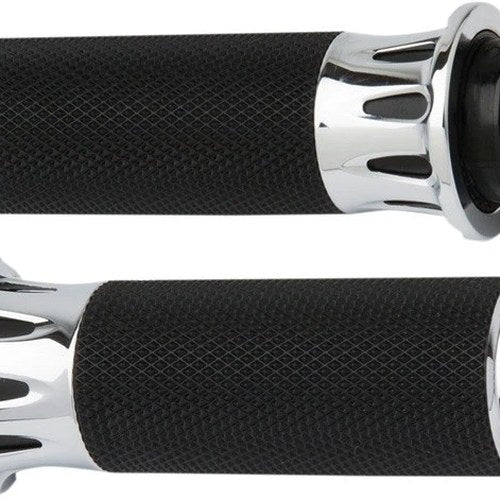 Arlen Ness Deep Cut Fusion Grips Chrome #07-318 Harley Davidson