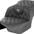 Saddlemen RoadSofa LS Seat Silver Stitch Harley Davidson Road Glide/Street Glide