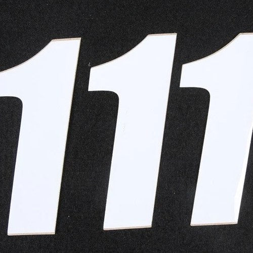 Dcor SX Plate Number #1 4"H White 3-Pack