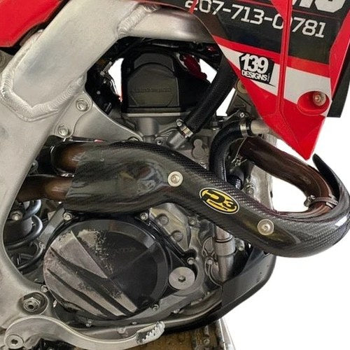 P3 Carbon Fiber Header Heat Shield for Stock Pipes fits Honda Crf 450 2019-2020