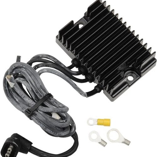 Compu-Fire 32 Amp Voltage Regulator Finned Black #55120 Harley Davidson