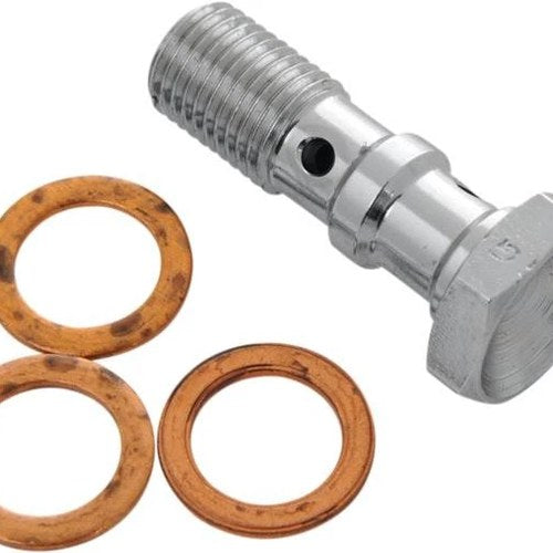 Goodridge Deluxe Professional Builders Brake Line Double Banjo Bolt 3/8"-24 Chr
