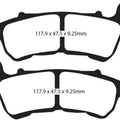Lyndall Z Plus Organic Brake Pads Front #7236-Z+ Harley Davidson Sportster