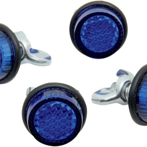 Chris Products License Plate Reflectors Blue 4-Pack