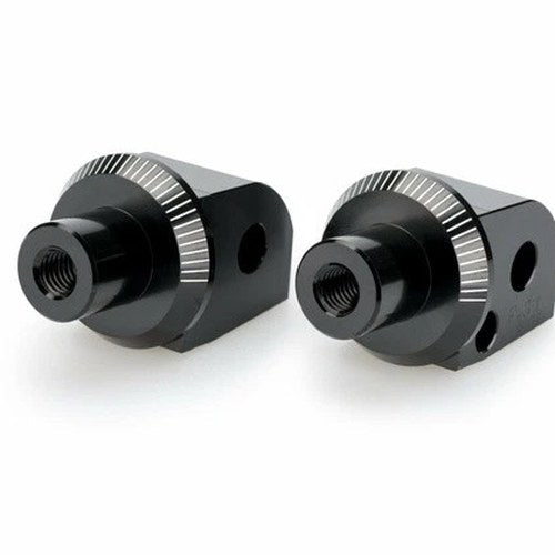 Puig Passenger Footpeg Adapters Black #20884N for Suzuki Hayabusa 2022
