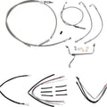 Burly Handlebar Cable/Line Kit for 16" Hangers w/o ABS Stainless #B30-1153
